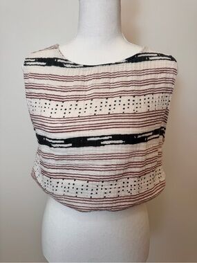 Kealopiko Made in Hawaii 100% Cotton Gauze Crop Tank Top Small